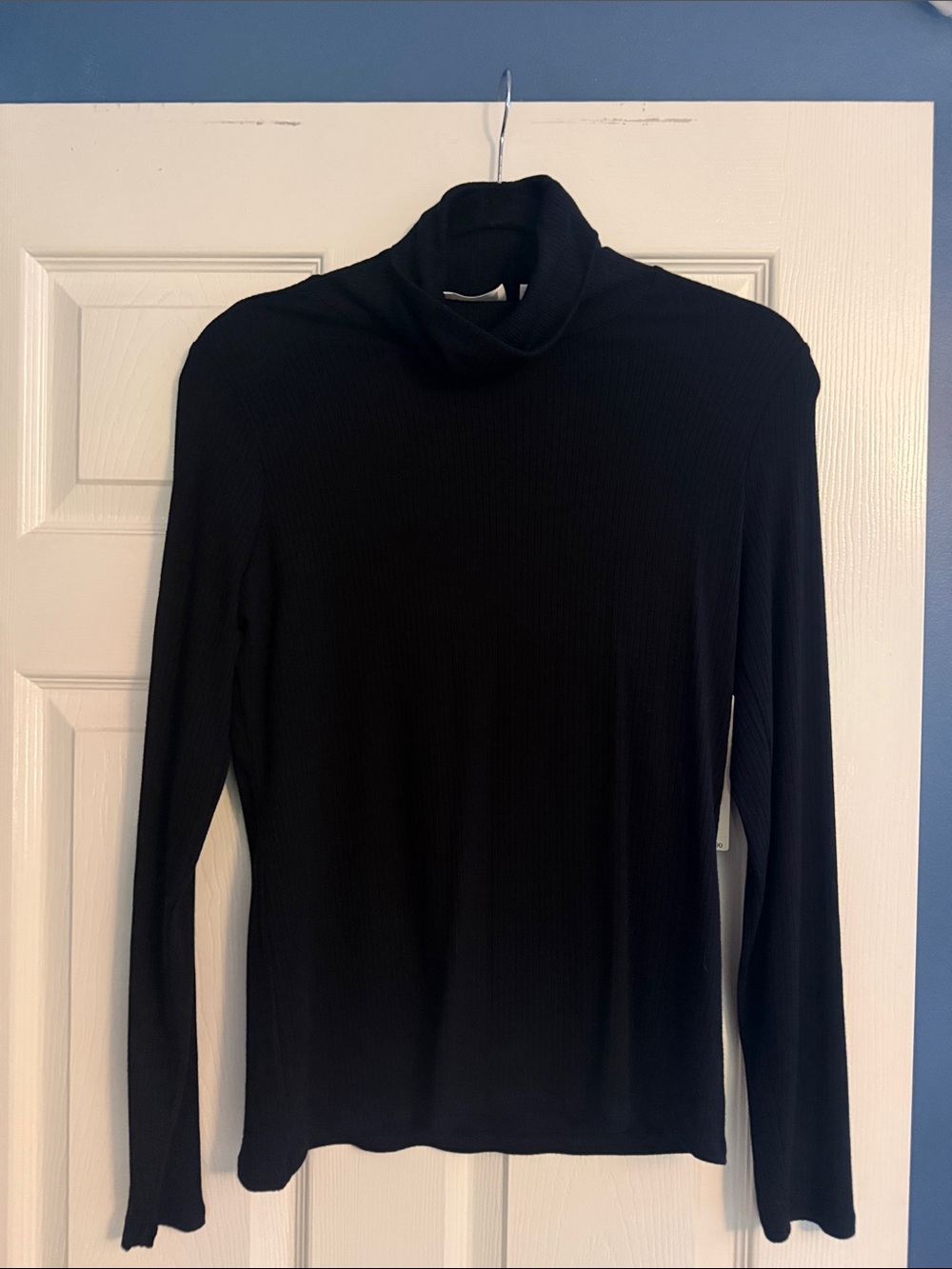 Cyrus Black Ribbed Turtleneck Sweater
